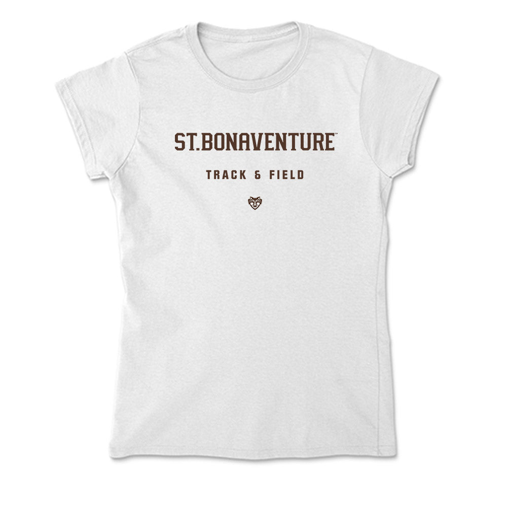 St. Bonaventure - NCAA Men's Track & Field : Cam Ogletree - Soft Style Women’s T-Shirt-0