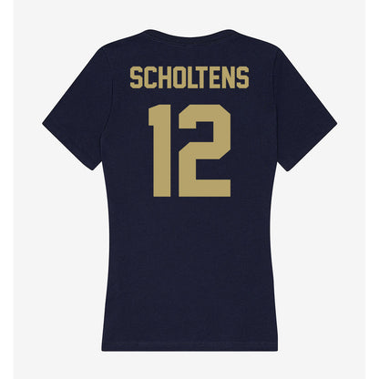 UC Davis - NCAA Softball : Maia Scholtens - Women's V-Neck T-Shirt-1