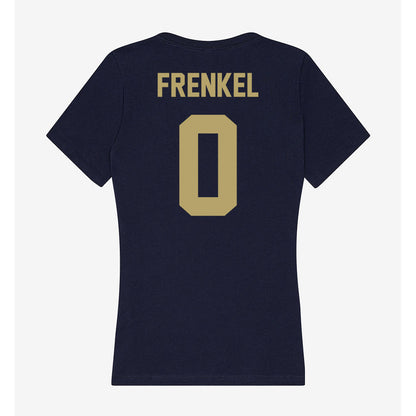 UC Davis - NCAA Women's Soccer : Dina Frenkel - Women's V-Neck T-Shirt-1