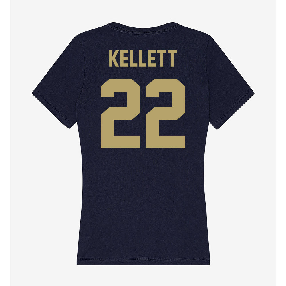 UC Davis - NCAA Men's Soccer : Caelan Kellett - Women's V-Neck T-Shirt-1