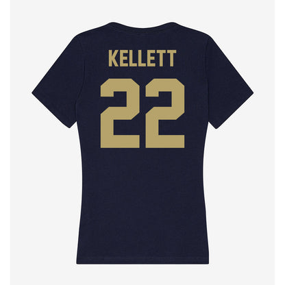UC Davis - NCAA Men's Soccer : Caelan Kellett - Women's V-Neck T-Shirt-1