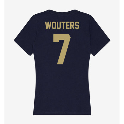 UC Davis - NCAA Men's Soccer : Tristan Wouters - Women's V-Neck T-Shirt-1