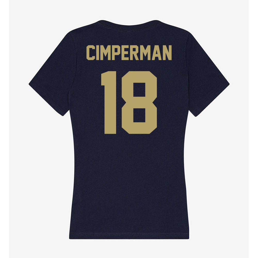 UC Davis - NCAA Women's Lacrosse : Annie Cimperman - Women's V-Neck T-Shirt-1