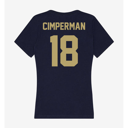 UC Davis - NCAA Women's Lacrosse : Annie Cimperman - Women's V-Neck T-Shirt-1