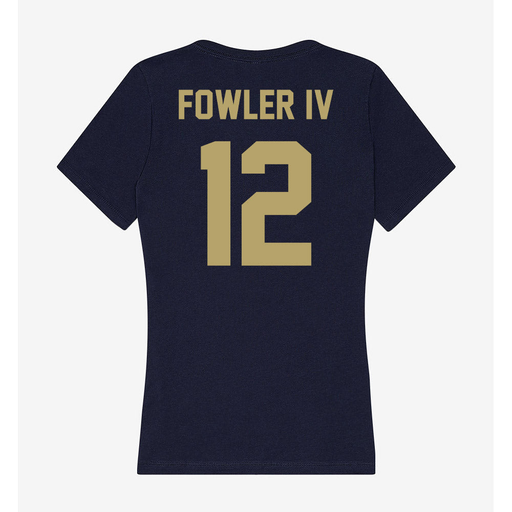 UC Davis - NCAA Football : William Fowler IV - Women's V-Neck T-Shirt-1