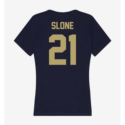 UC Davis - NCAA Football : Teeg Slone - Women's V-Neck T-Shirt-1