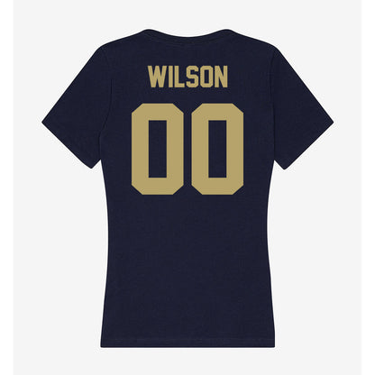UC Davis - NCAA Men's Soccer : Mekhai Wilson - Women's V-Neck T-Shirt-1