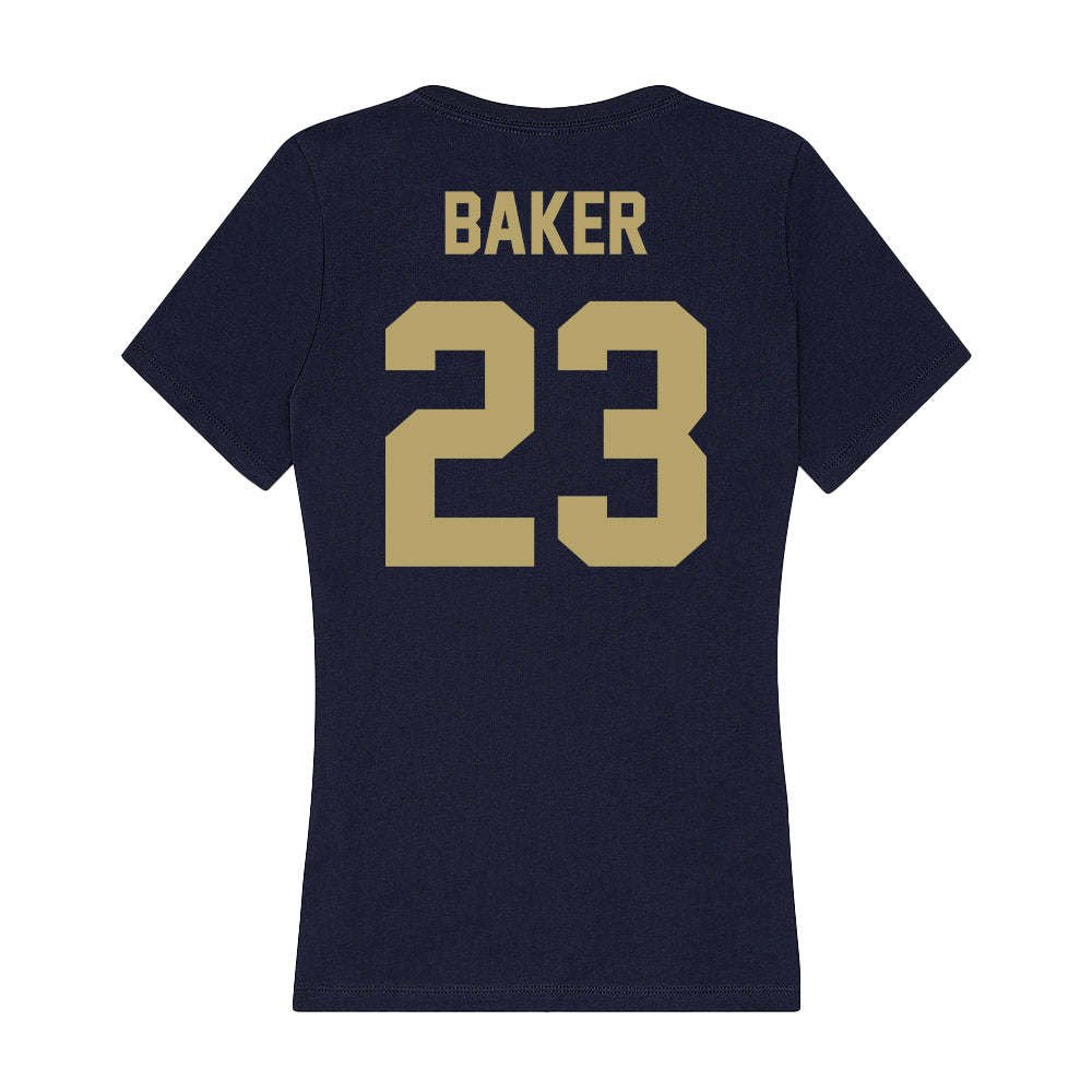 UC Davis - NCAA Women's Basketball : Victoria Baker - Women's V-Neck T-Shirt-1