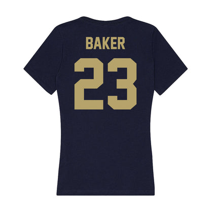 UC Davis - NCAA Women's Basketball : Victoria Baker - Women's V-Neck T-Shirt-1