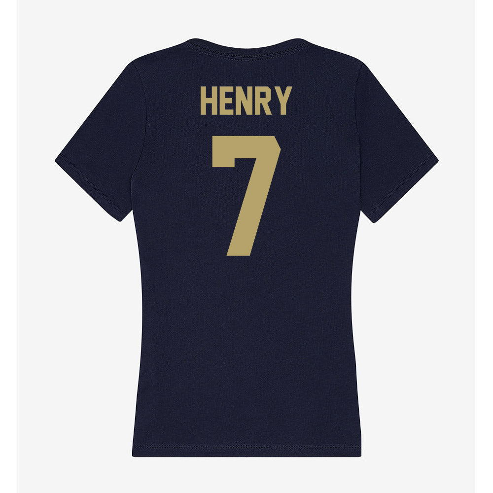 UC Davis - NCAA Women's Soccer : Payton Henry - Women's V-Neck T-Shirt-1