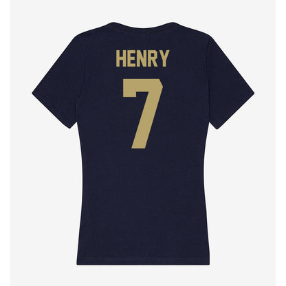 UC Davis - NCAA Women's Soccer : Payton Henry - Women's V-Neck T-Shirt-1