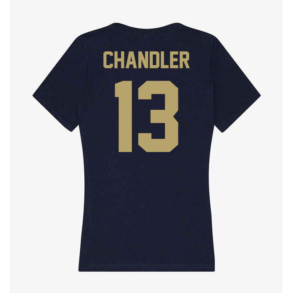 UC Davis - NCAA Women's Volleyball : Ally Chandler - Women's V-Neck T-Shirt-1