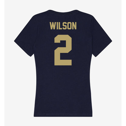UC Davis - NCAA Men's Basketball : Marcus Wilson - Women's V-Neck T-Shirt-1