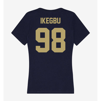 UC Davis - NCAA Football : Ike Ikegbu - Women's V-Neck T-Shirt-1
