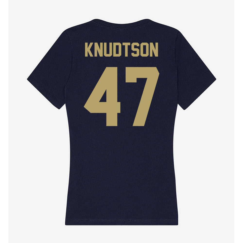 UC Davis - NCAA Football : Jack Knudtson - Women's V-Neck T-Shirt-1