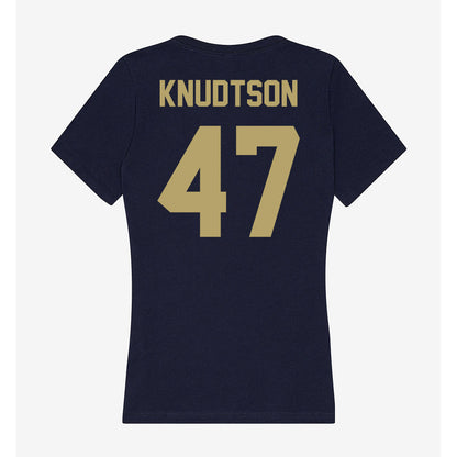 UC Davis - NCAA Football : Jack Knudtson - Women's V-Neck T-Shirt-1