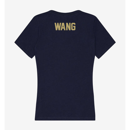 UC Davis - NCAA Men's Golf : Lequan Wang - Women's V-Neck T-Shirt-1