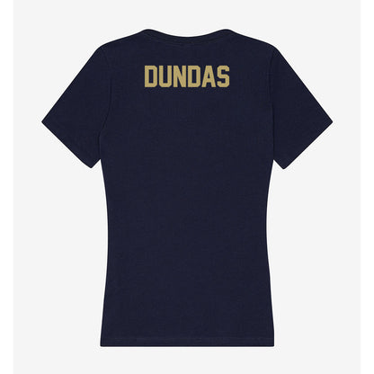 UC Davis - NCAA Equestrian : Katya Dundas - Women's V-Neck T-Shirt-1