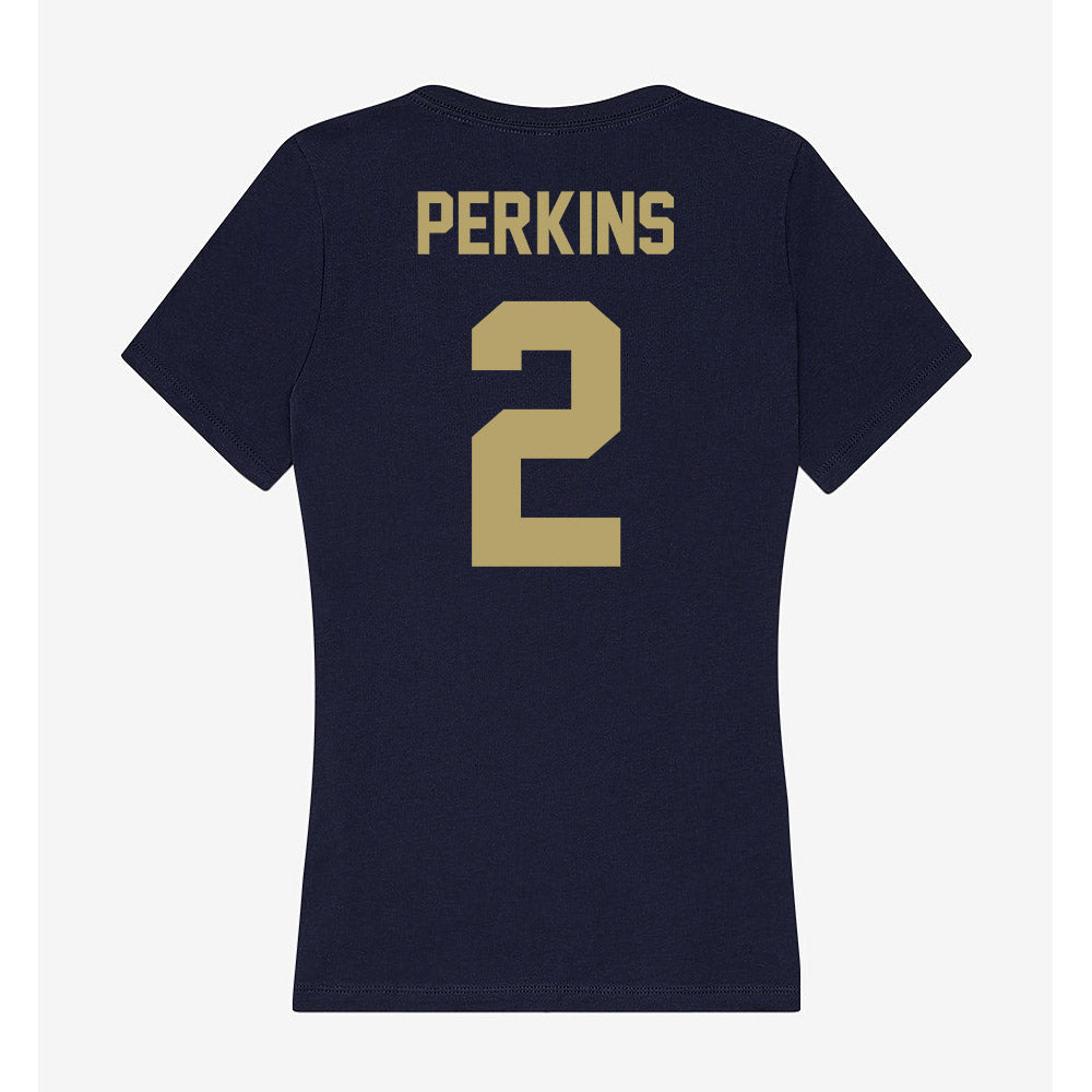 UC Davis - NCAA Women's Soccer : Lakelee Perkins - Women's V-Neck T-Shirt-1