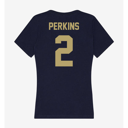 UC Davis - NCAA Women's Soccer : Lakelee Perkins - Women's V-Neck T-Shirt-1
