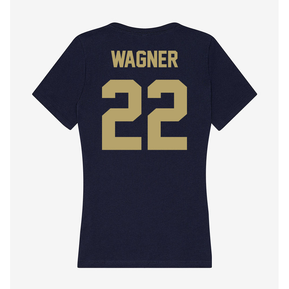 UC Davis - NCAA Women's Soccer : Courtney Wagner - Women's V-Neck T-Shirt-1