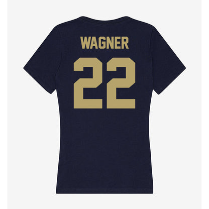 UC Davis - NCAA Women's Soccer : Courtney Wagner - Women's V-Neck T-Shirt-1