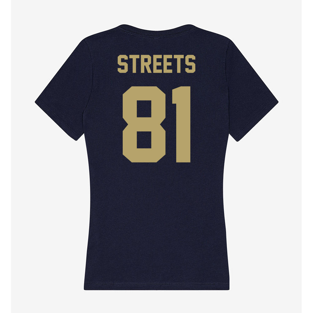 UC Davis - NCAA Football : LaDanian Streets - Women's V-Neck T-Shirt-1