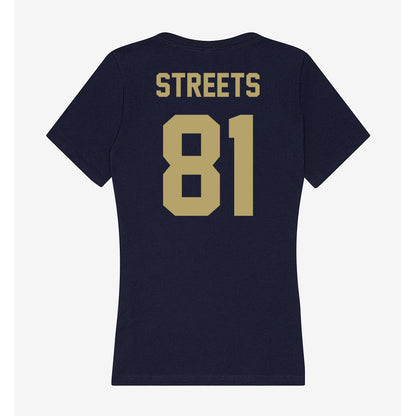 UC Davis - NCAA Football : LaDanian Streets - Women's V-Neck T-Shirt-1