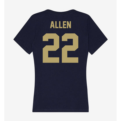 UC Davis - NCAA Football : Charlie Allen - Women's V-Neck T-Shirt-1
