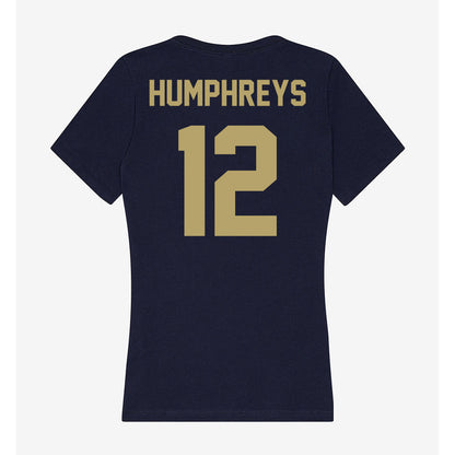 UC Davis - NCAA Women's Soccer : Summer Humphreys - Women's V-Neck T-Shirt-1