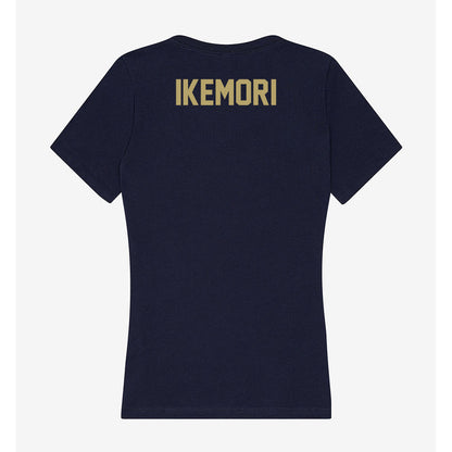 UC Davis - NCAA Women's Tennis : Mika Ikemori - Women's V-Neck T-Shirt-1