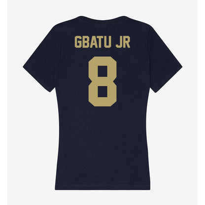UC Davis - NCAA Football : Samuel Gbatu Jr - Women's V-Neck T-Shirt-1