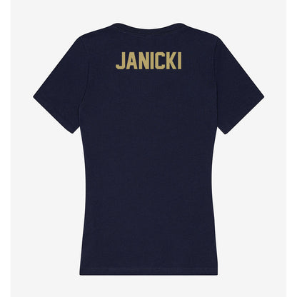 UC Davis - NCAA Equestrian : Hannah Janicki - Women's V-Neck T-Shirt-1