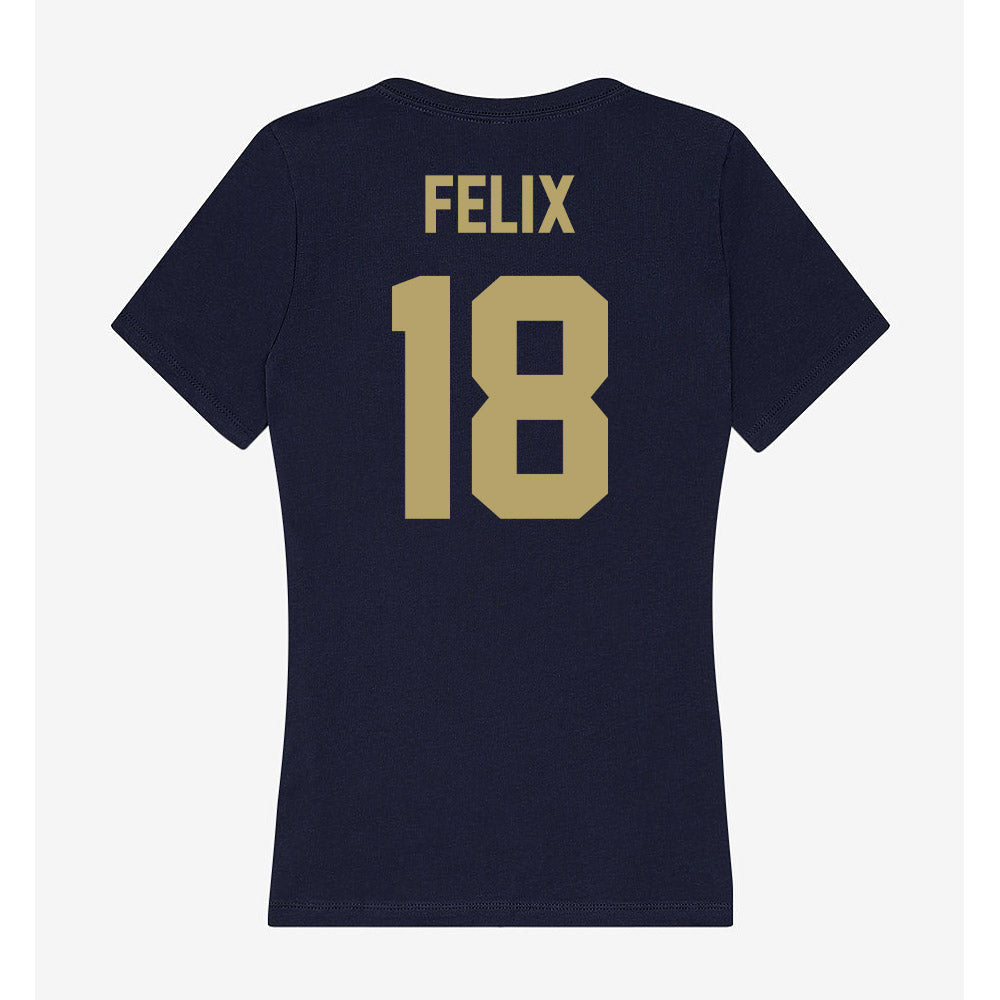 UC Davis - NCAA Baseball : Ethan Felix - Women's V-Neck T-Shirt-1