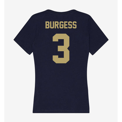 UC Davis - NCAA Women's Volleyball : Laela Burgess - Women's V-Neck T-Shirt-1