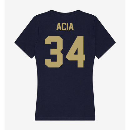 UC Davis - NCAA Football : Kai Acia - Women's V-Neck T-Shirt-1
