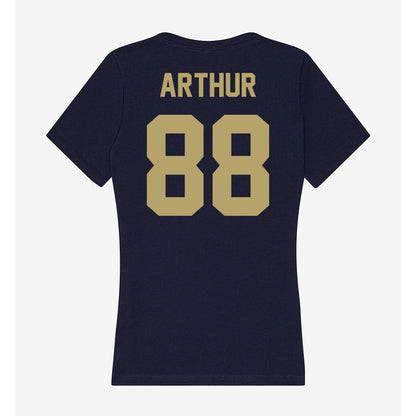 UC Davis - NCAA Football : Greer Arthur - Women's V-Neck T-Shirt-1