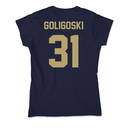 UC Davis - NCAA Football : Sam Goligoski - Soft Style Women’s T-Shirt-1