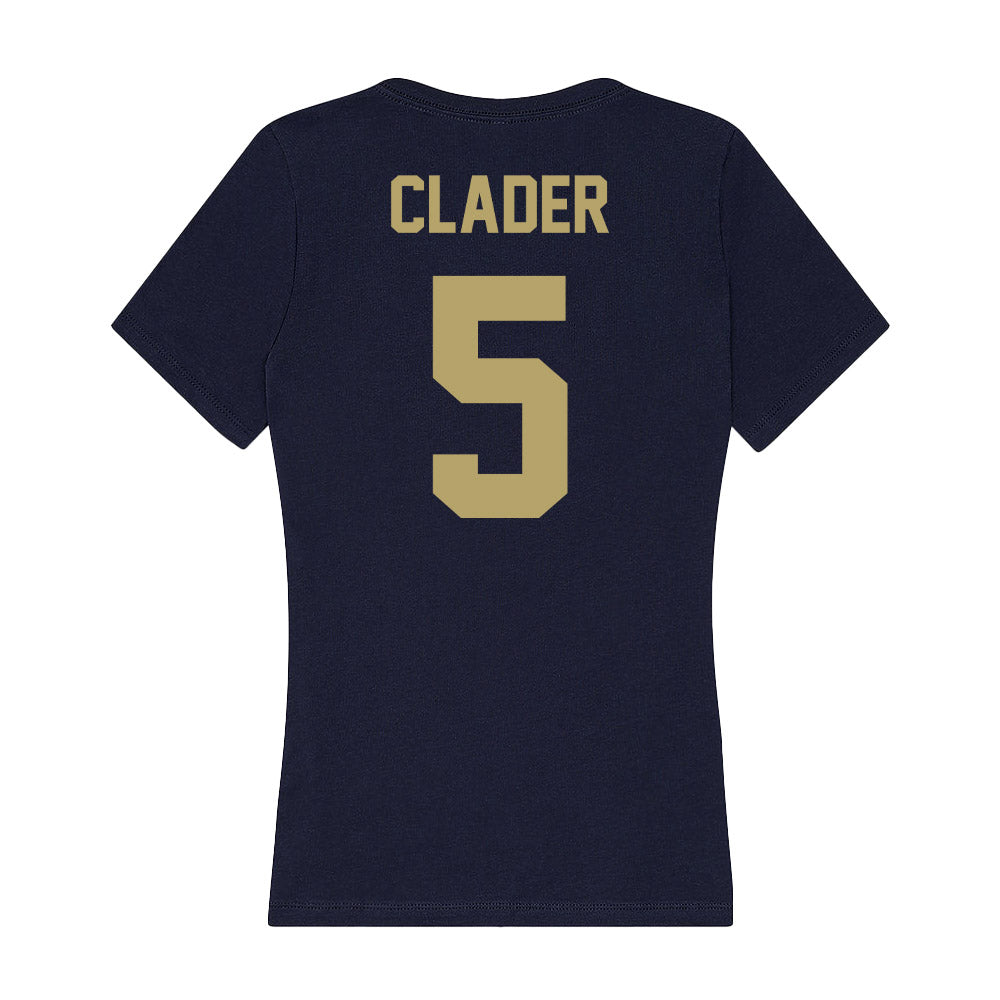 UC Davis - NCAA Equestrian : Mya Clader - Women's V-Neck T-Shirt-1