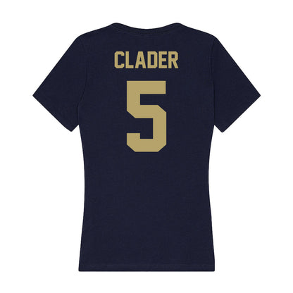 UC Davis - NCAA Equestrian : Mya Clader - Women's V-Neck T-Shirt-1