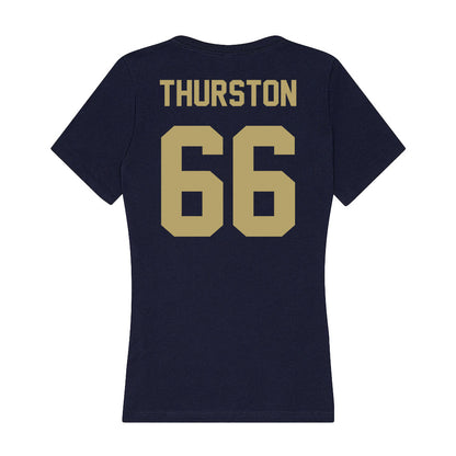 UC Davis - NCAA Football : Jezniah Thurston - Women's V-Neck T-Shirt-1