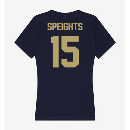 UC Davis - NCAA Baseball : Carter Speights - Women's V-Neck T-Shirt-1