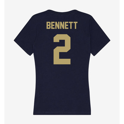 UC Davis - NCAA Women's Basketball : Ryann Bennett - Women's V-Neck T-Shirt-1