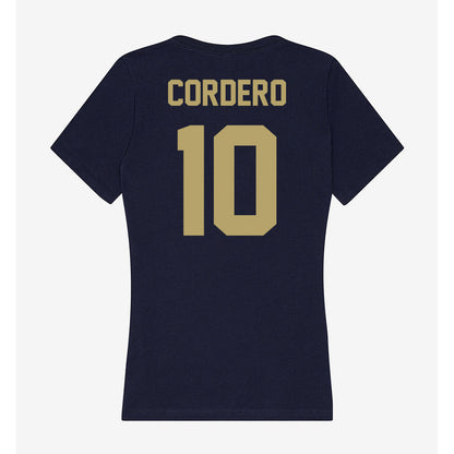 UC Davis - NCAA Women's Soccer : Savannah Cordero - Women's V-Neck T-Shirt-1
