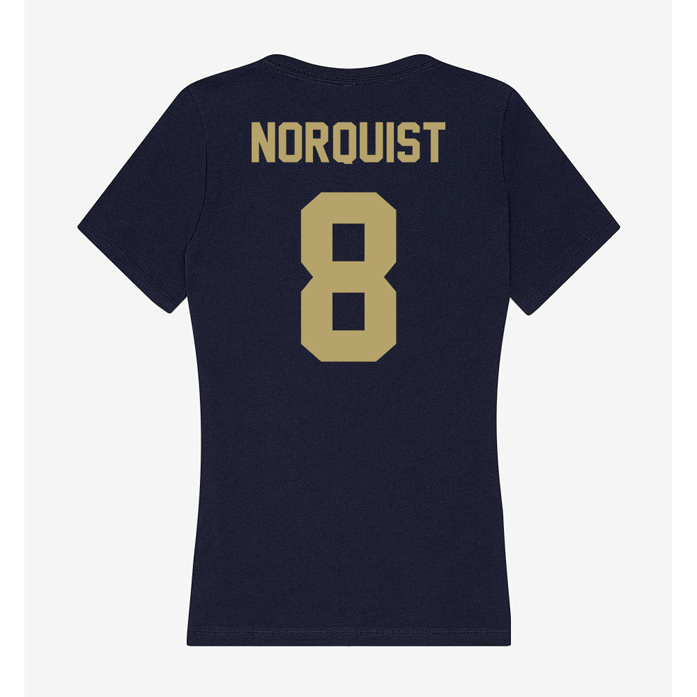 UC Davis - NCAA Softball : Annika Norquist - Women's V-Neck T-Shirt-1