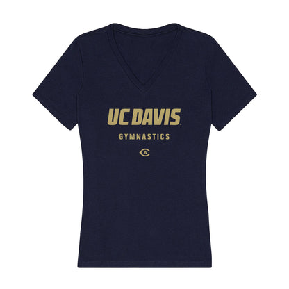 UC Davis - NCAA Women's Gymnastics : Avah Reichow - Women's V-Neck T-Shirt-0