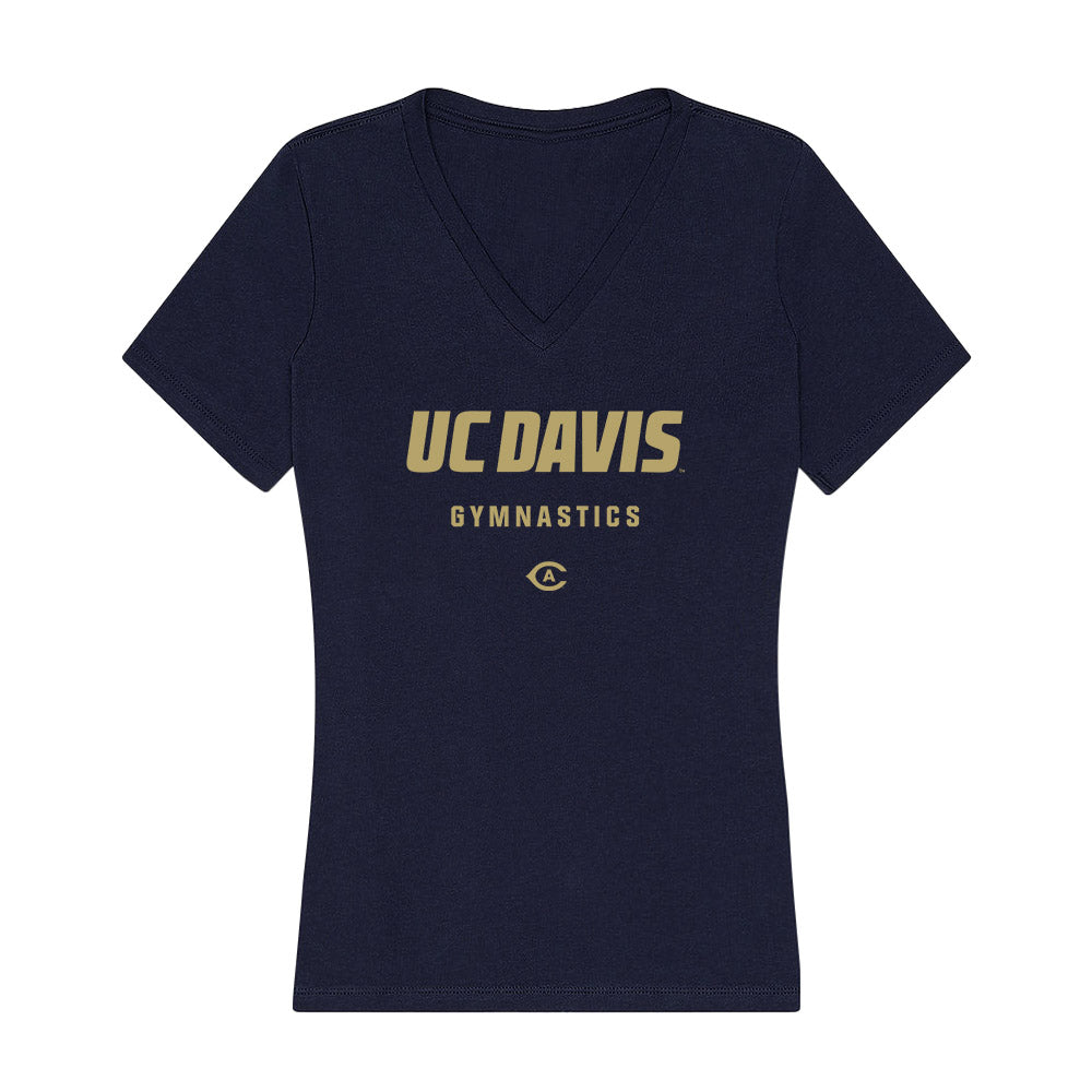 UC Davis - NCAA Women's Gymnastics : Milla Gideon - Women's V-Neck T-Shirt-0