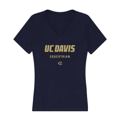 UC Davis - NCAA Equestrian : Kyleigh Heikes - Women's V-Neck T-Shirt-0