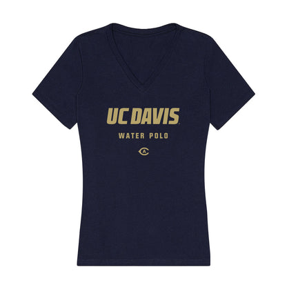 UC Davis - NCAA Men's Water Polo : Jacob Carrera - Women's V-Neck T-Shirt-0