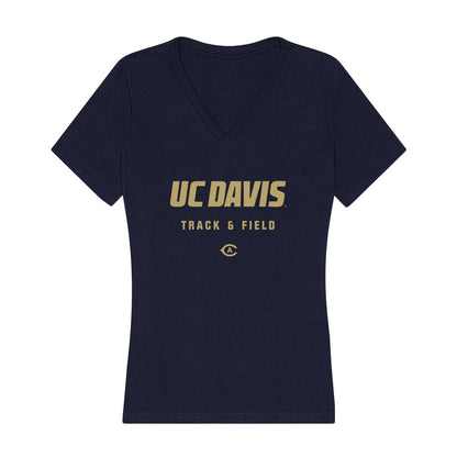 UC Davis - NCAA Men's Track & Field : Caveli Hensley - Women's V-Neck T-Shirt-0